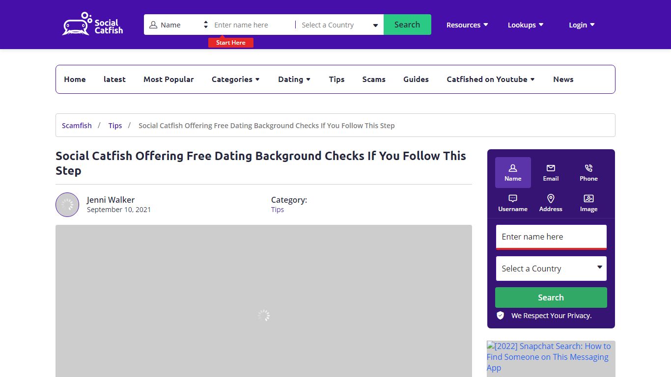 Social Catfish Offering Free Dating Background Checks - Social Catfish